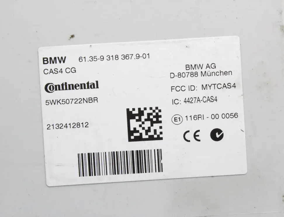 BMW 5 Series Gran Turismo F07 (2010-2017) Комплект зажигания 9318367,8573789 30782272