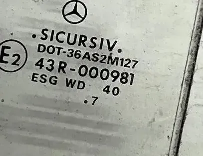 MERCEDES-BENZ V-Class W638, W639 (1996-2003) Front Right Door Glass DOT36AS2M127,43R000981 24429465