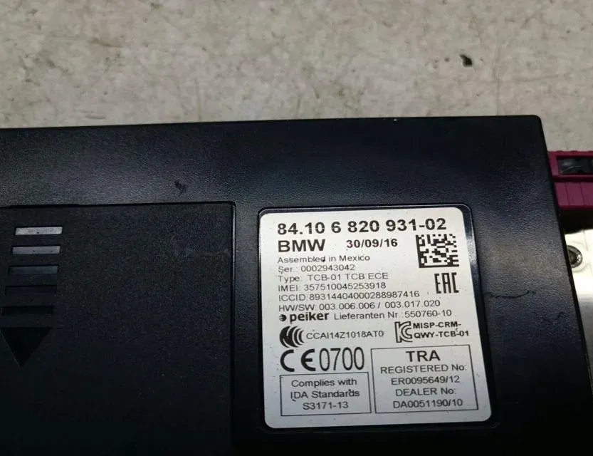 BMW 2 Series Grand Tourer F46 (2018-2023) Bluetooth ovládacia jednotka 6820931 33659628