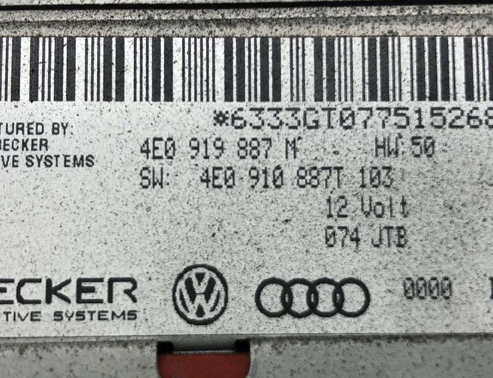 AUDI A5 8T (2007-2016) CD Changer 4E0919887M 33823180