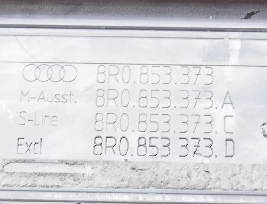 AUDI Q5 8R (2008-2017) Отделка переднего левого подоконника 8R0853373 11640614