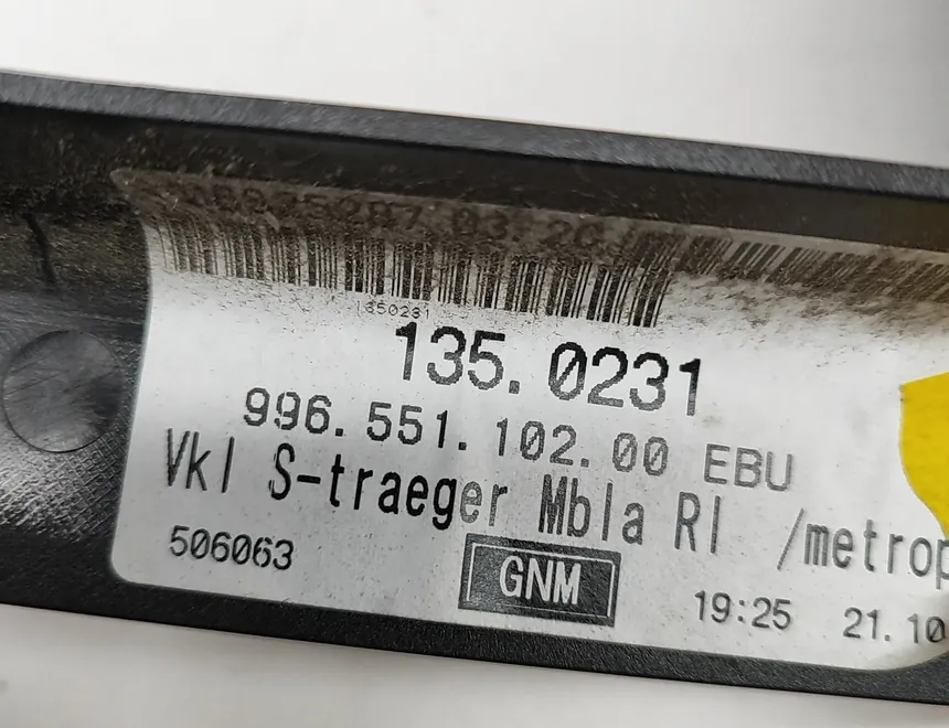 PORSCHE 911 996 (1998-2005) Ostatné časti výbavy 99655110200 27979636