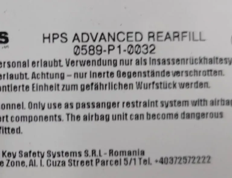 VOLKSWAGEN Tiguan 1 generation (2007-2017) Подушка безопасности потолка левая 0589P10032 33126437