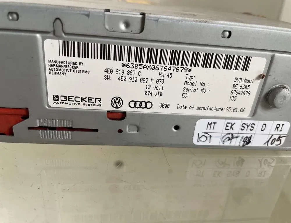 AUDI A6 C6/4F (2004-2011) CD menič 4E0919887C 33212983