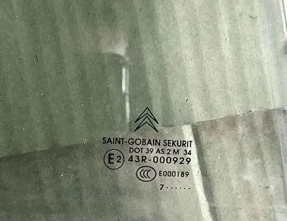 CITROËN C4 1 generation (2004-2011) Rear Right Door Window Glass 21517455