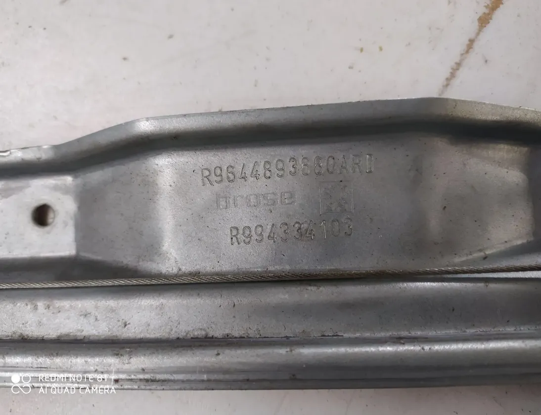 PEUGEOT 407 1 generation (2004-2010) Regulátor okna pravých zadných dverí 9646595580 28605782