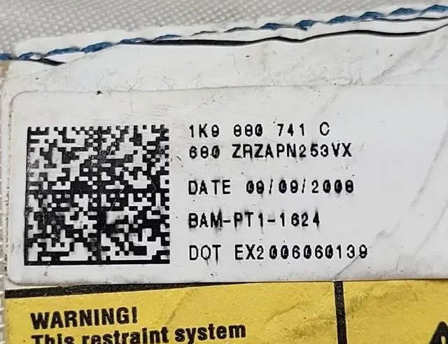 VOLKSWAGEN Golf 5 generation (2003-2009) Ľavý strešný airbag SRS 1K9880741C 33351022