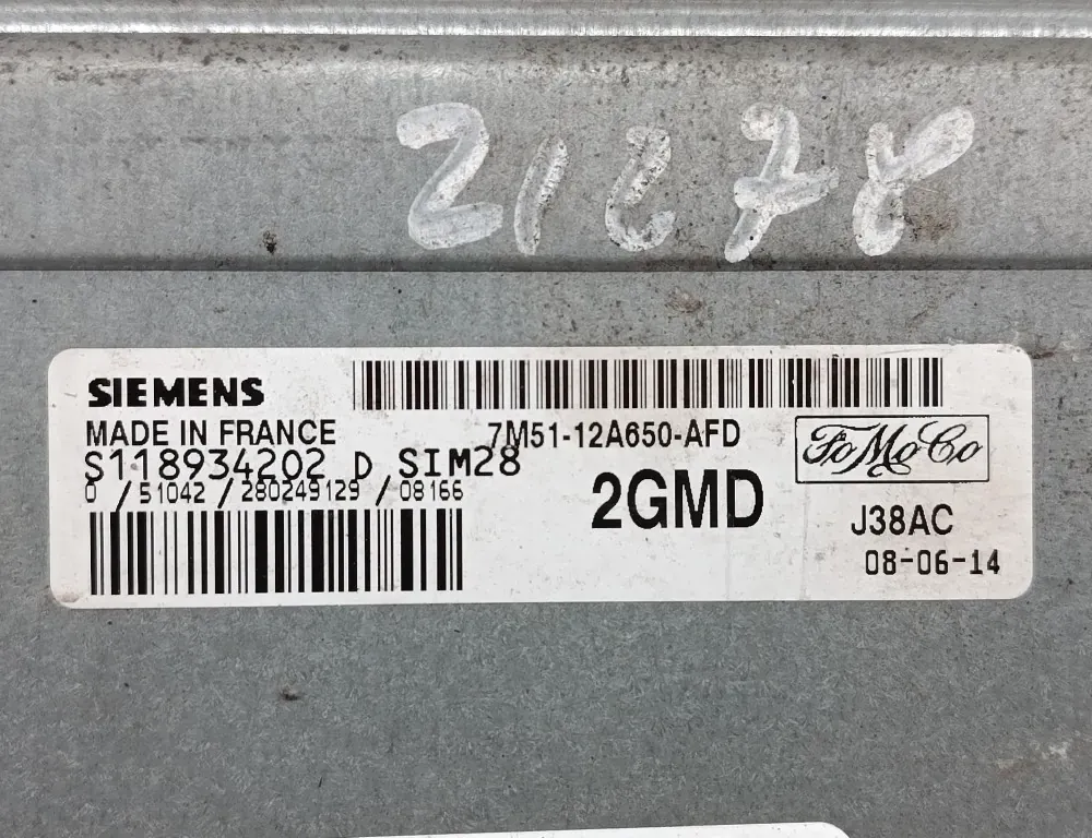 FORD C-Max 2 generation (2010-2019) Блок управления двигателем 7M51-12A650-AFD 34388801