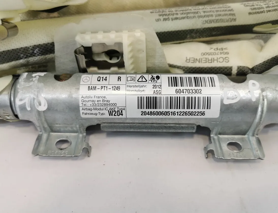 MERCEDES-BENZ C-Class W204/S204/C204 (2004-2015) Left Side Roof Airbag SRS A2048600505 17508251
