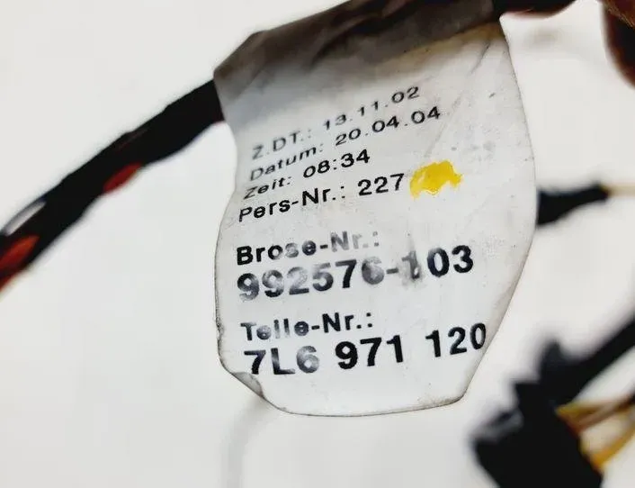 VOLKSWAGEN Touareg 1 generation (2002-2010) Дверные кабели передние левые 7L6971120 21313059