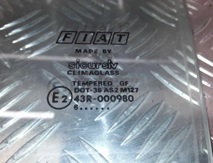 FIAT Marea 1 generation (1996-2001) Rear Left Door Glass DOT36AS2M127,43R000980 20726362