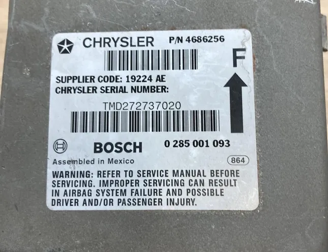 CHRYSLER Voyager 4 generation (2001-2007) Bezpečnostná kontrolná jednotka 4686256,0285001093 34449034