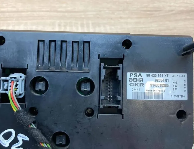 PEUGEOT 307 1 generation (2001-2008) Climate control unit 96430991XT,9205401,9140010385 34364323