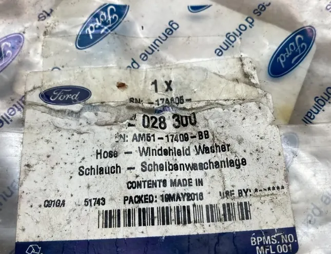 FORD C-Max 2 generation (2010-2019) ШЛАНГ (ШЛАНГИ) ОКОННОЙ ЖИДКОСТИ ЛОБОВОГО СТЕКЛА 2028300,AM5117409BB 34291890