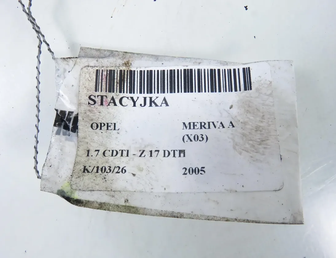 OPEL Meriva 1 generation (2002-2010) Zámok zapalovania 90589389,5WK47631 33928741