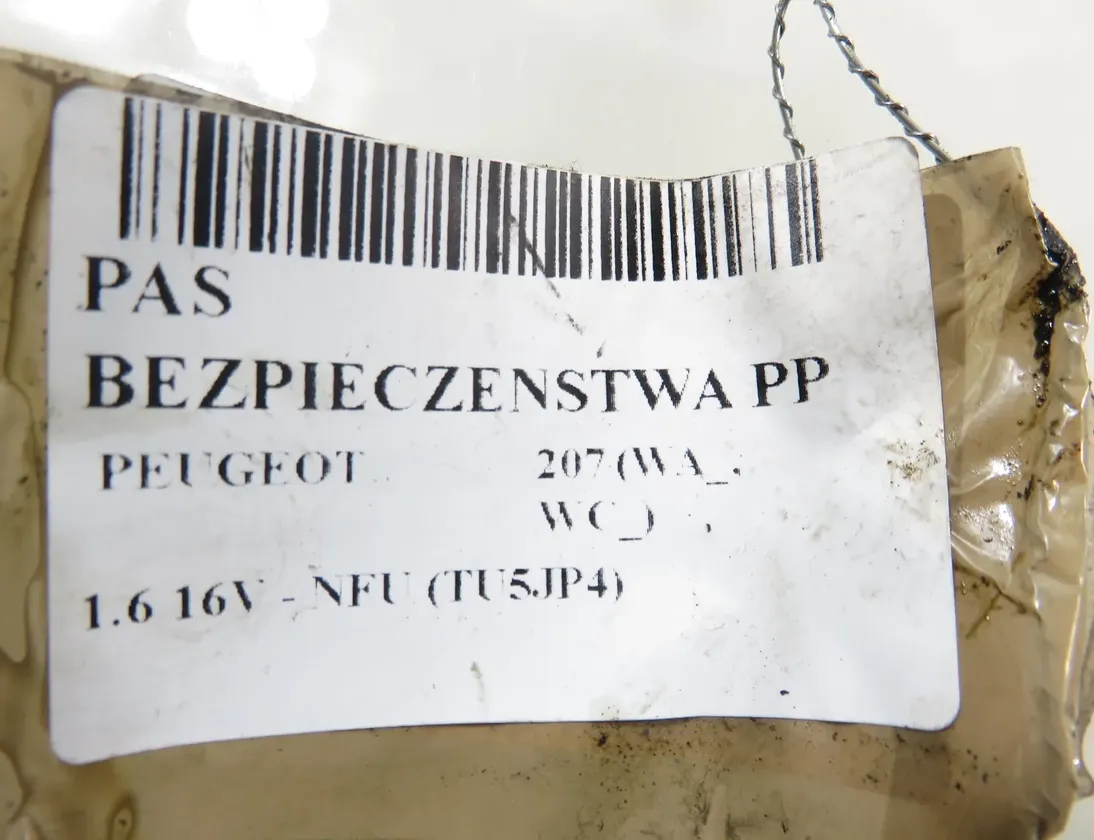 PEUGEOT 207 1 generation (2006-2009) Ремень безопасности передний правый 0404033 33715071