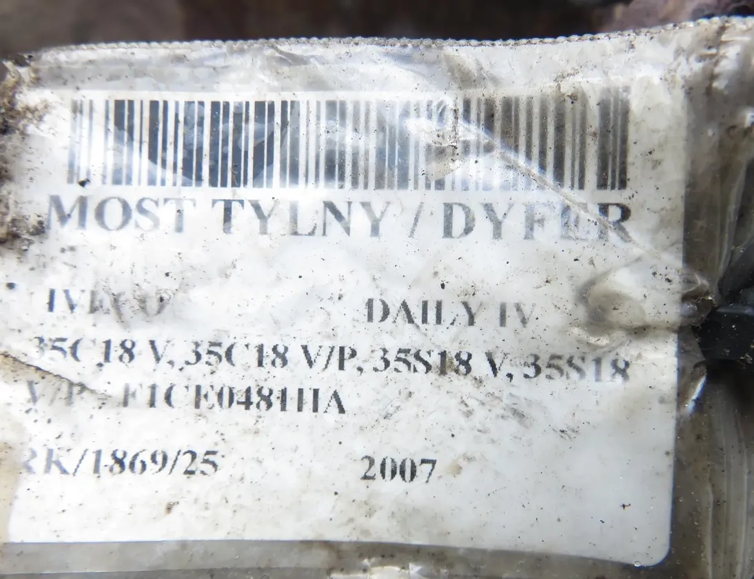 IVECO Daily 4 generation (2006-2011) Zadná náprava 66007186886 34208352