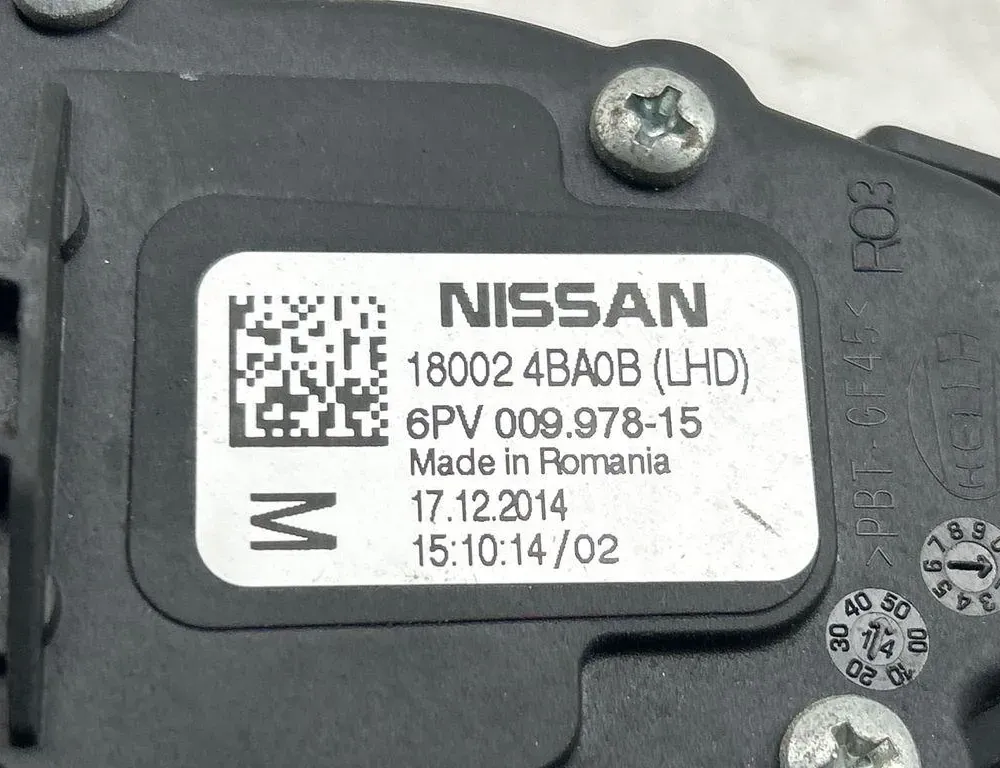 NISSAN Qashqai 2 generation (2013-2023) Педаль газа 17122014,6PV00997815,180024BA0B 34121290