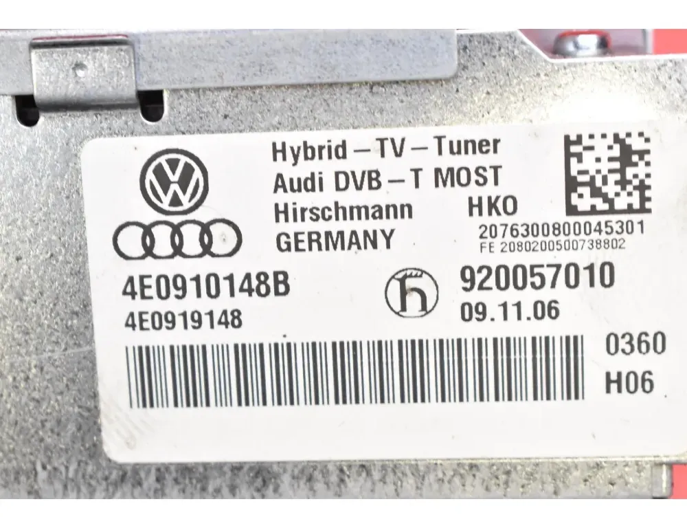 AUDI A8 D3/4E (2002-2010) Engine Control Unit ECU 4E0910148B 33979058