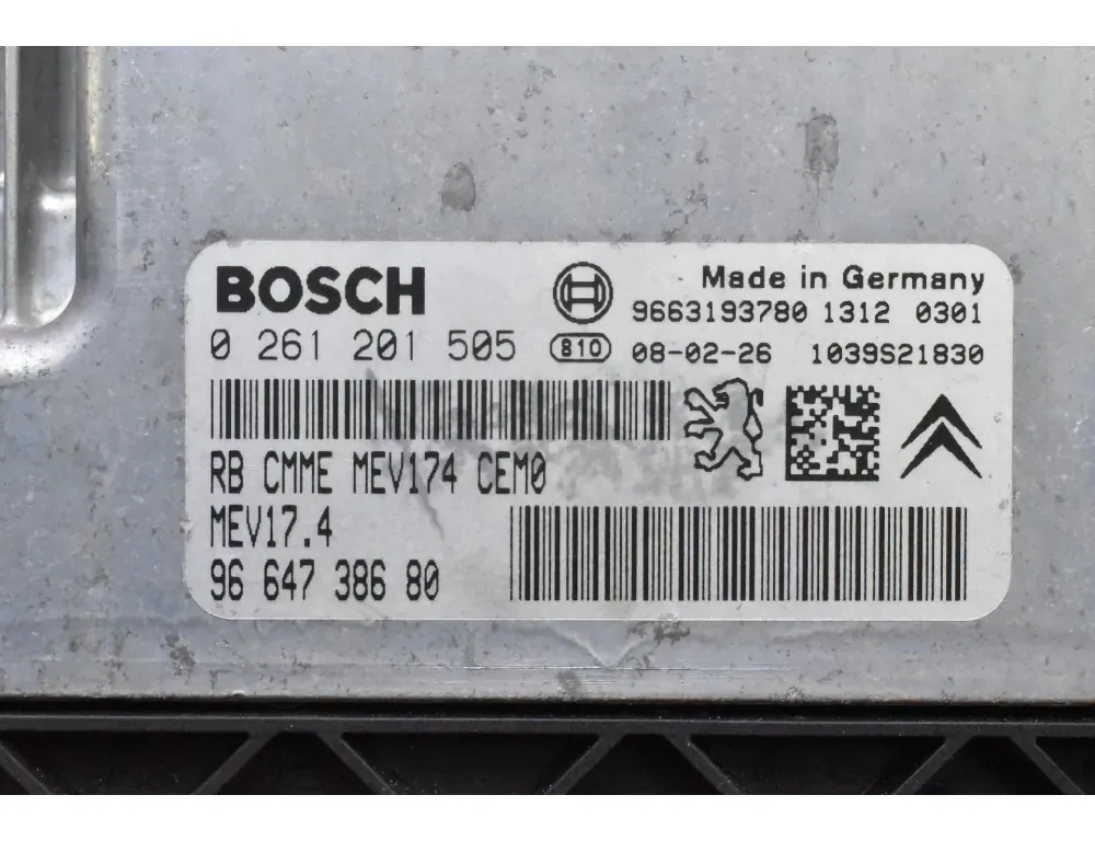 PEUGEOT Riadiaca jednotka motora 9664738680 33150190