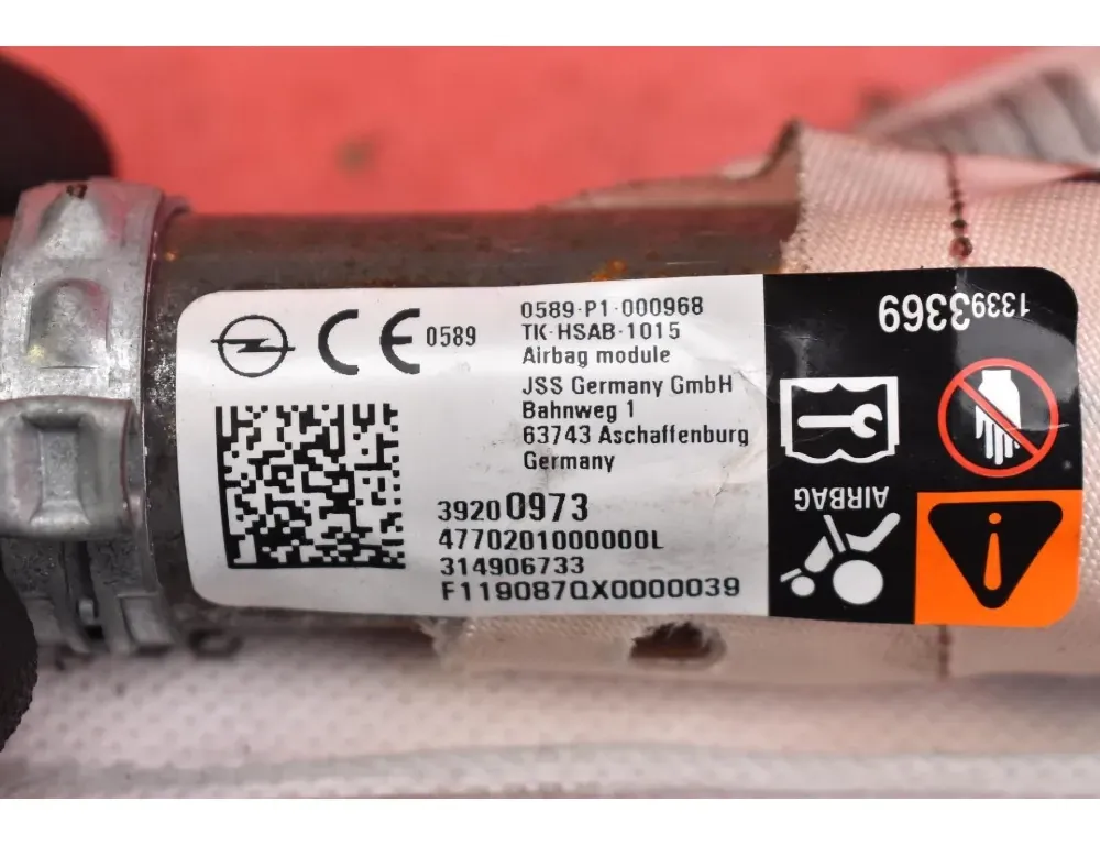 OPEL Insignia B (2017-2024) Ľavý strešný airbag SRS 39200973 34014090