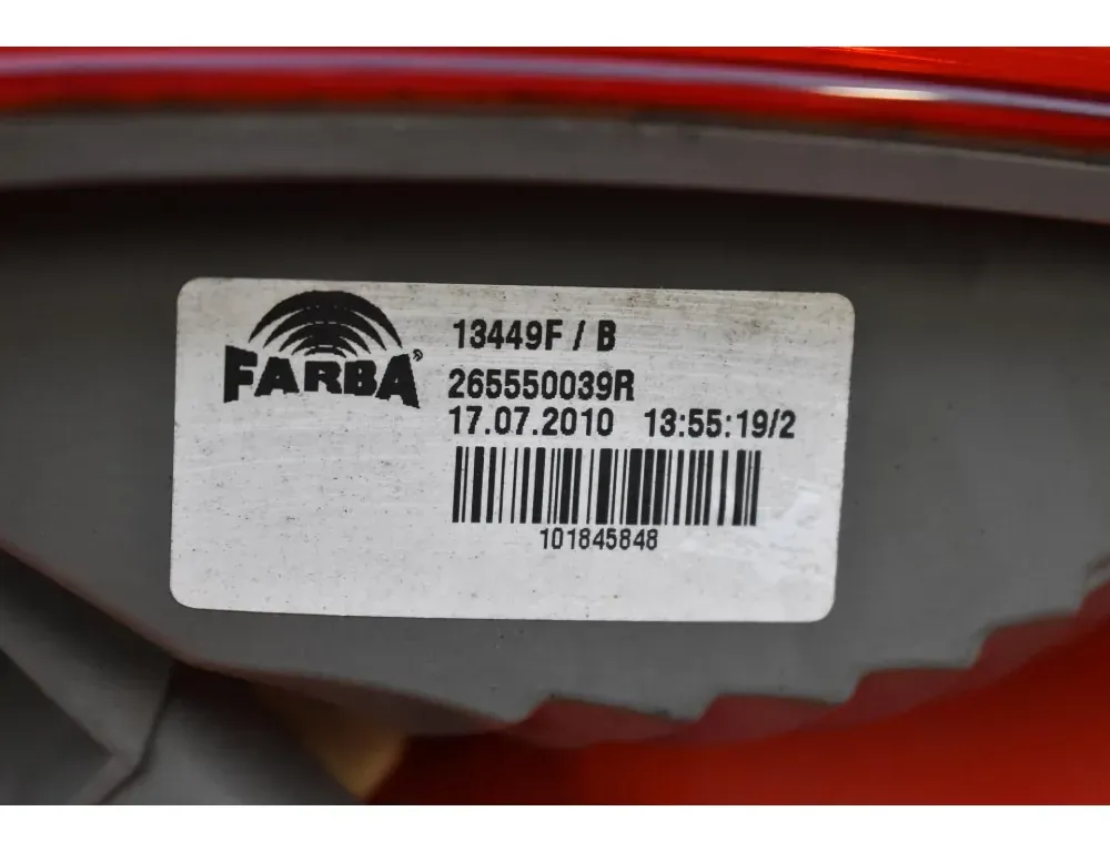 RENAULT Megane 2 generation (2002-2012) Ľavé zadné koncové svetlo 265550039R 34269266