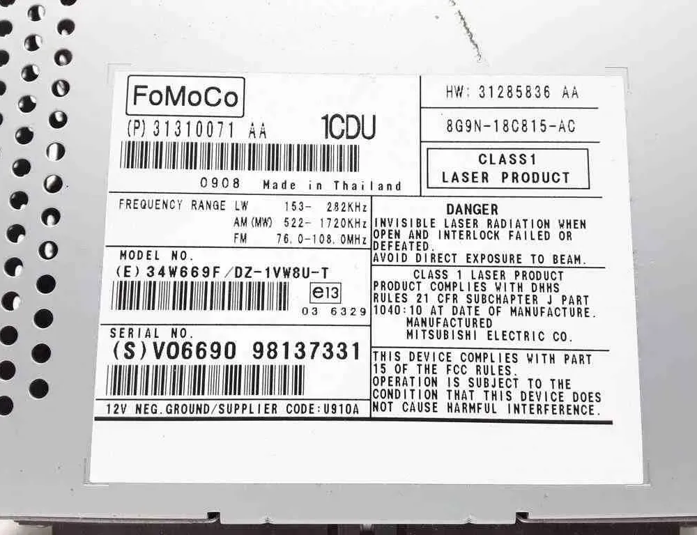 VOLVO V70 3 generation (2007-2020) Music Player With GPS P31310071,31310071AA,31310071 32671850