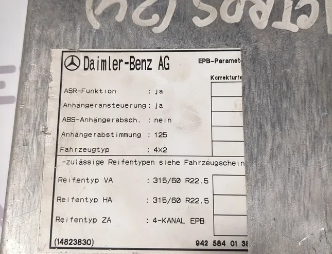 MERCEDES-BENZ ACTROS (1996-2002) Other Control Units 4461300040,0004460936,Eb5000,Ip1098 33359326