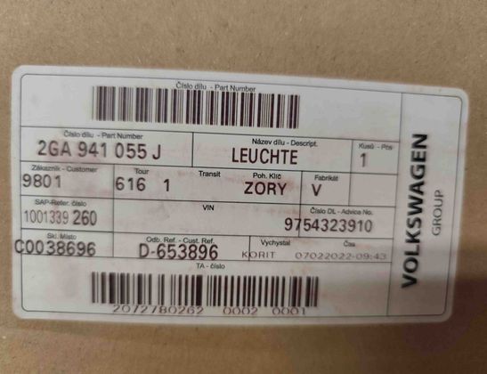 VOLKSWAGEN T-Roc 1 generation (2017-2024) Ľavé predné doplnkové svetlo 2GA941055J 28992403