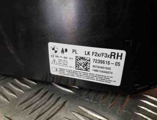 BMW 1 Series F20/F21 (2011-2020) Pravé predné sedadlo Airbag SRS 7239616 25143344
