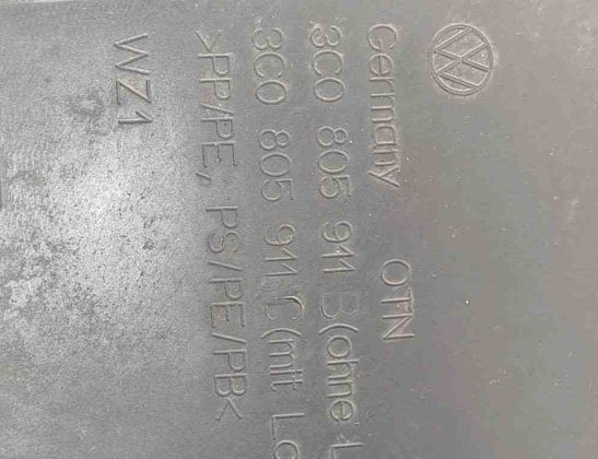 VOLKSWAGEN Passat B6 (2005-2010) Front Left Inner Arch Liner 3C0805911B 31452430