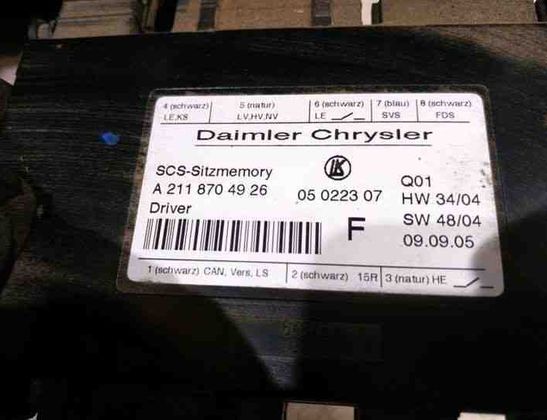 MERCEDES-BENZ E-Class W211/S211 (2002-2009) Interiérové sedadlá s kitom dverí 211 27141105