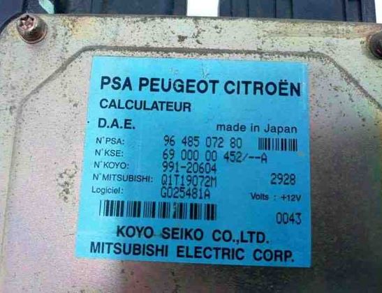 CITROËN C3 1 generation (2002-2010) Power steering control unit 9648507280,6900000452,99120604 24710648