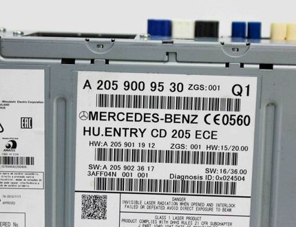 MERCEDES-BENZ C-Class W205/S205/C205 (2014-2023) Navigation Control Unit A2059009530 22371145