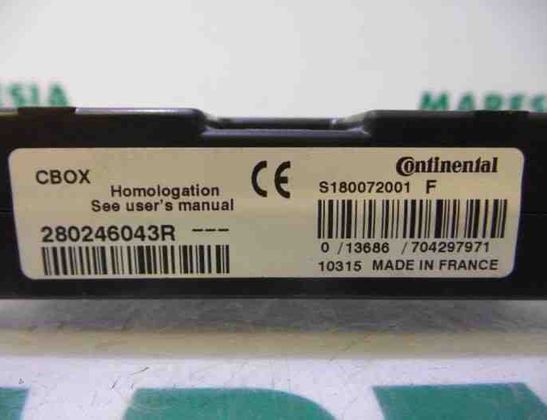 RENAULT Megane 3 generation (2008-2020) Control Unit 280246043R,280240001R,280242028R,S180072001F 27805109