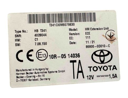 TOYOTA Yaris 4 generation (2020-2023) Navigačná ovládacia jednotka 10R0514036,868000D010C 29978312
