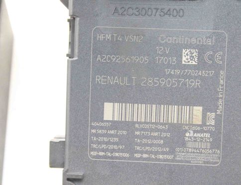 RENAULT Captur 1 generation (2013-2019) Sada ECU motora 237106957R,284B17152R,285257297R,231A00174R,248101085R,285905719R,487000409R 30032171