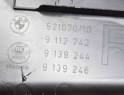 BMW 7 Series F01/F02 (2008-2015) Pravý B stĺpikový obklad 9139244,9125956,9112742,9139246 11750518