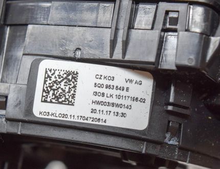 VOLKSWAGEN Golf 7 generation (2012-2024) Подрулевой переключатель 10019383-07,5Q0953507HL,10126055-03,5Q0953549E,5Q0953513P 15384203