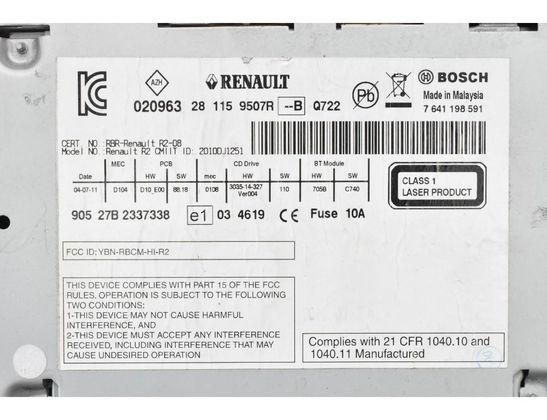 RENAULT Koleos 2 generation (2016-2023) Music Player With GPS 281159507R 32837626