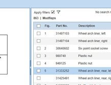 VOLVO S60 2 generation (2010-2020) Rear Left Arch Liner 31333252,31410315 32999029