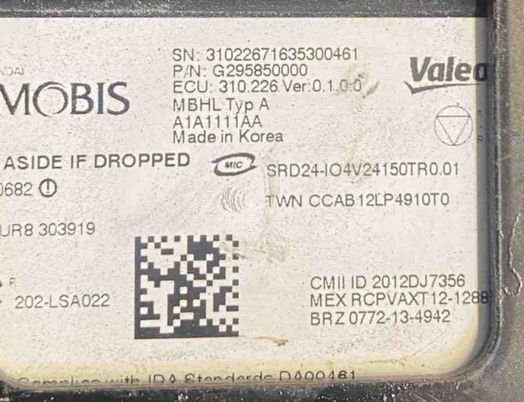 HYUNDAI Ioniq AE (2016-2023) Modul riadenia slepého miesta 2012DJ7356 31282969