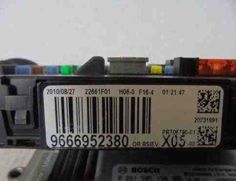PEUGEOT 207 1 generation (2006-2009) Engine ECU Set 9666382080 32472447